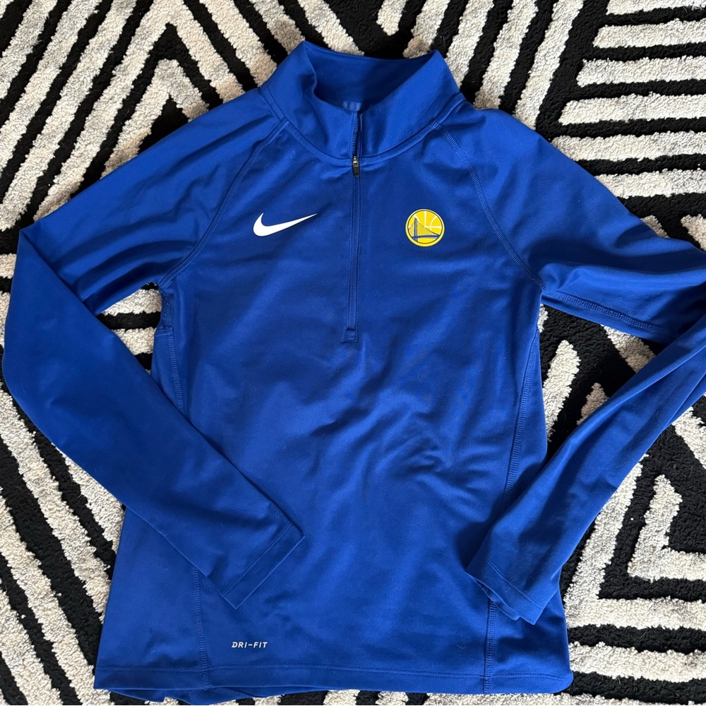 Golden State Warriors - Nike Royal Blue Dri-FIT Quarter-Zip Top